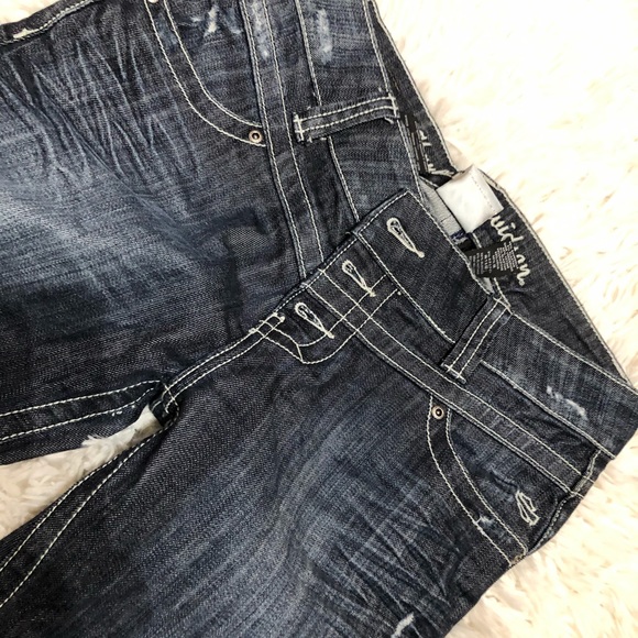 Harley Davidson size 10 crop Capri jeans. Too cute too fun for summer riding. - Picture 6 of 13